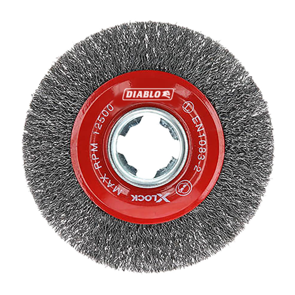 4 in. X-LOCK Carbon Steel Crimped Wire Wheel DWW400XCWC01F