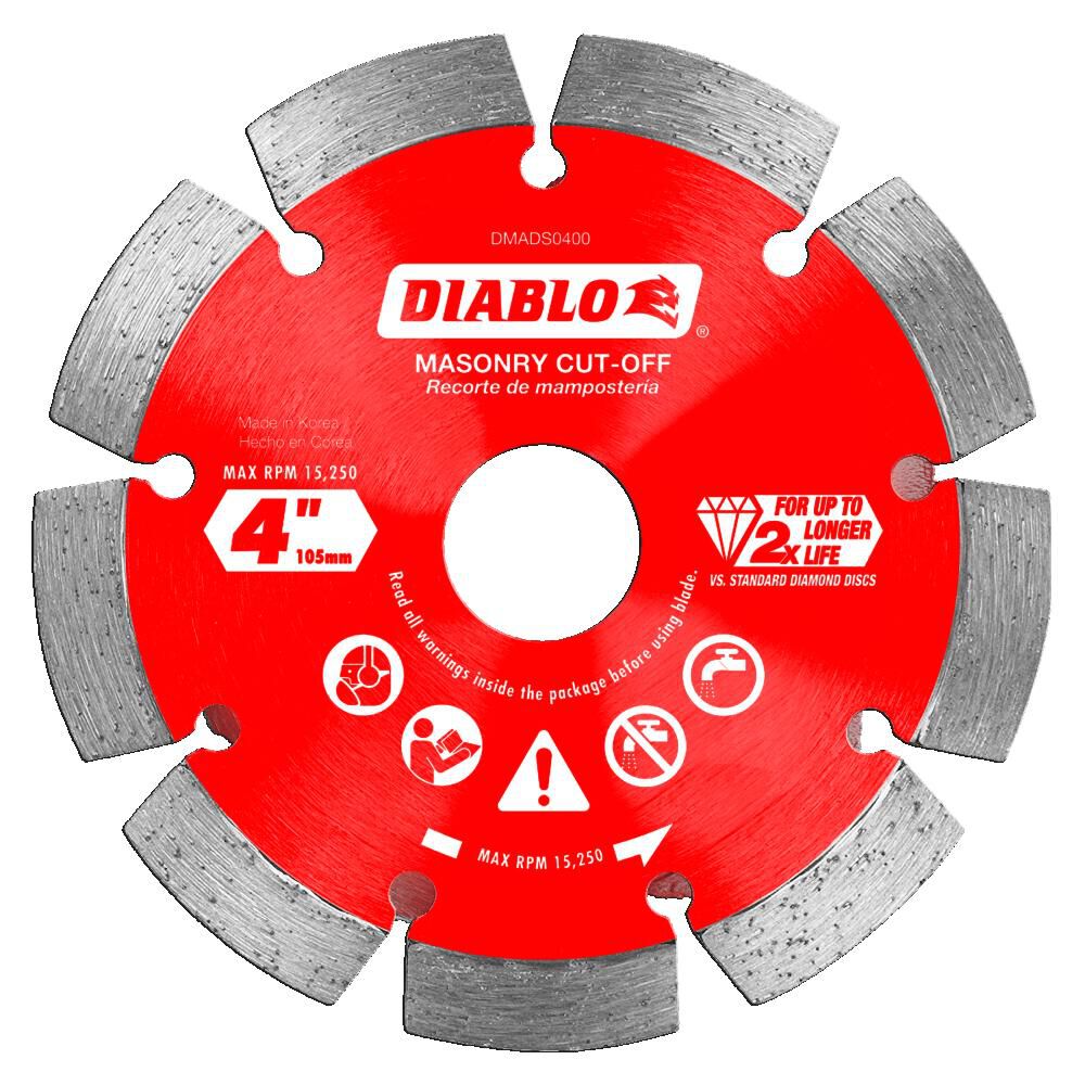 4in Diamond Segmented Cut-Off Discs for Masonry DMADS0400