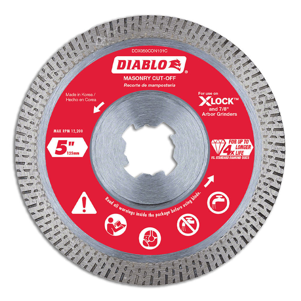 5 in. Diamond Continuous Masonry Cut-Off with X-LOCK arbor DDX050CON101C