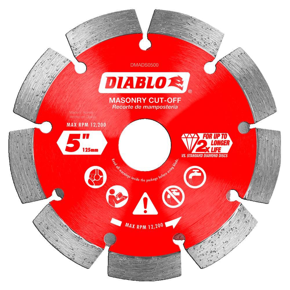 5in Diamond Segmented Cut-Off Discs for Masonry DMADS0500