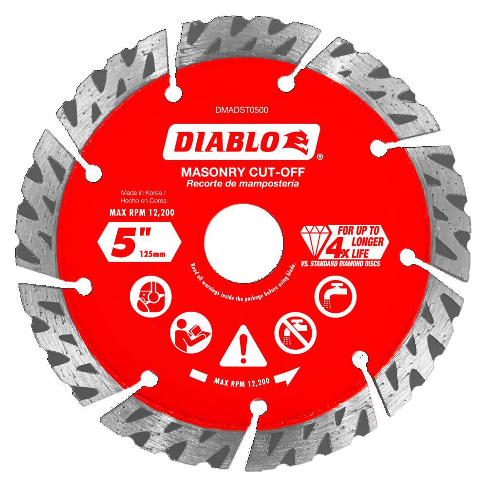 5in Diamond Segmented Turbo Cut-Off Discs for Masonry DMADST0500