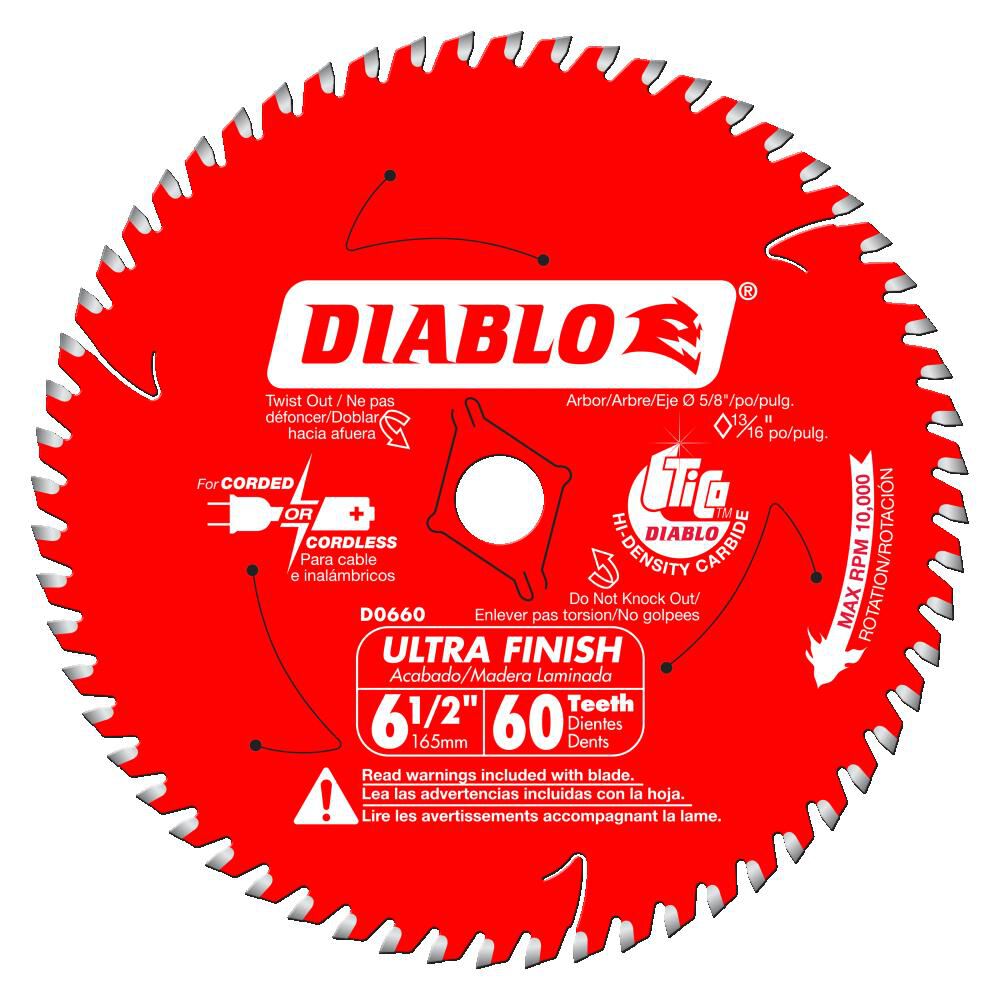 6-1/2 Inch x 60 Tooth Ultra Finish Saw Blade D0660X