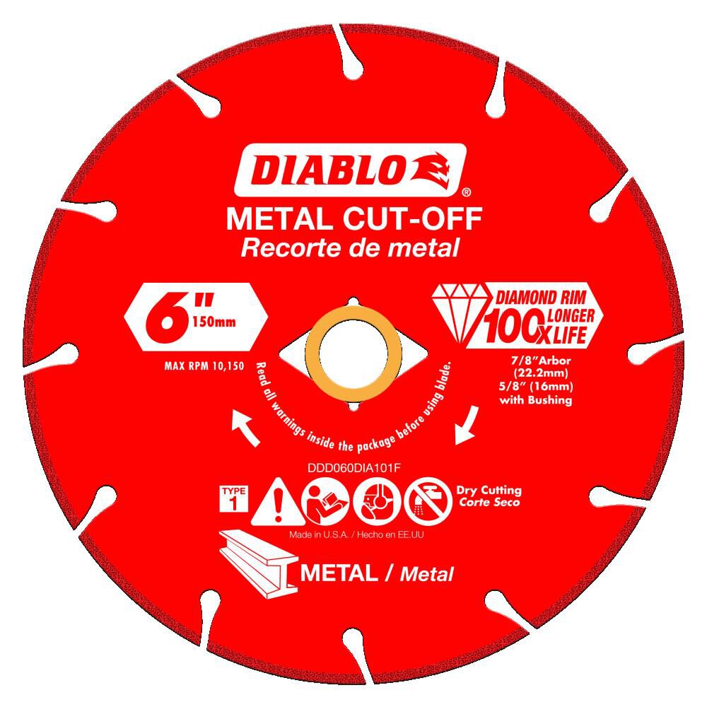 6in Diamond Metal Cut-Off Blade DDD060DIA101F