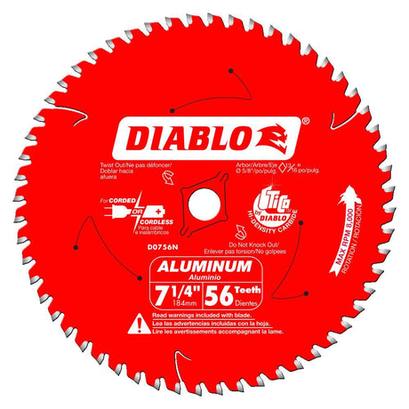 7-1/4in x 56 Tooth Thick Aluminum Cutting Saw Blade D0756NA