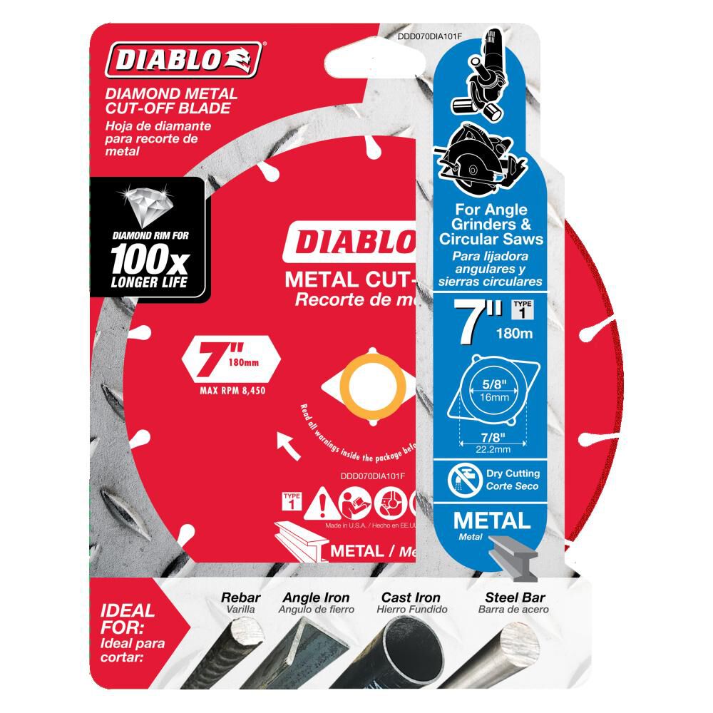 7in Diamond Metal Cut-Off Blade DDD070DIA101F