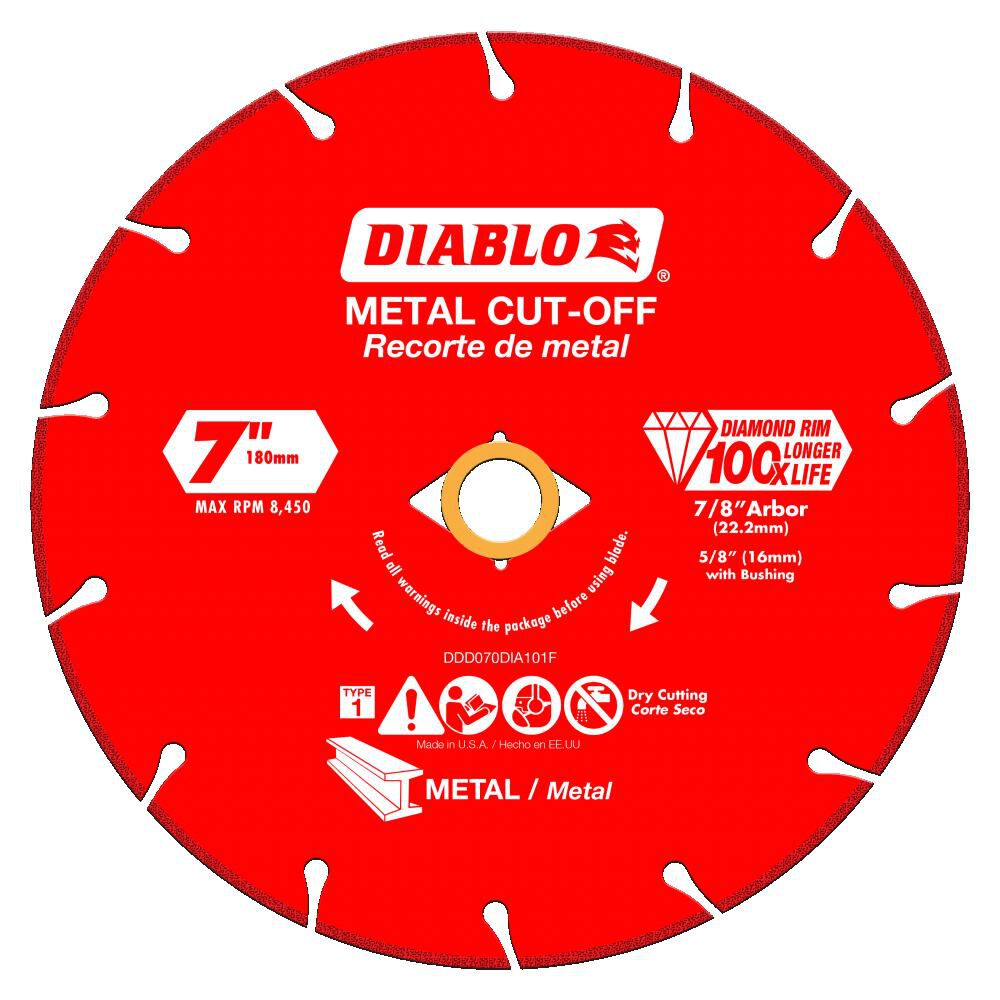 7in Diamond Metal Cut-Off Blade DDD070DIA101F