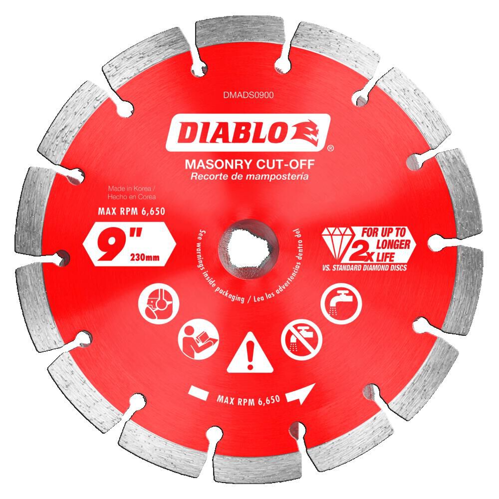 9in Diamond Segmented Cut-Off Discs for Masonry DMADS0900