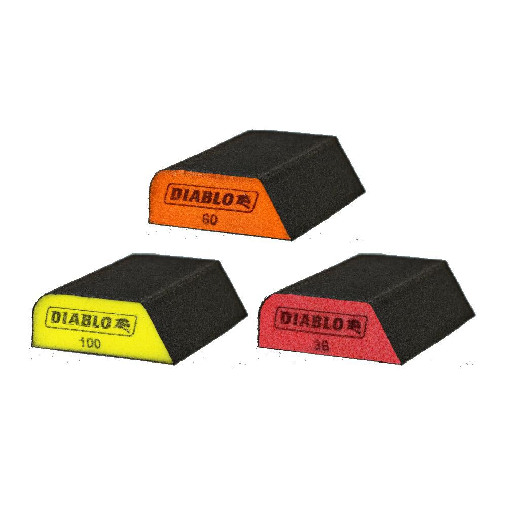 Dual Edge Assorted Pack Sanding Sponge 3pc DFBCOMBAST03G