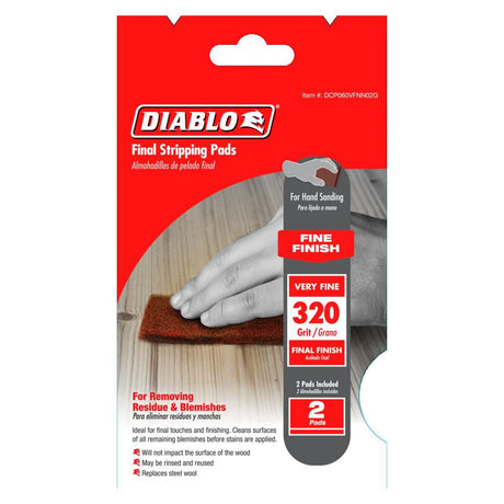 Final Stripping Pads 320 Grit Very Fine 2pk DCP060VFNN02G