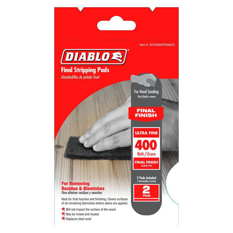 Final Stripping Pads 400 Grit Ultra Fine 2pk DCP060SFNN02G