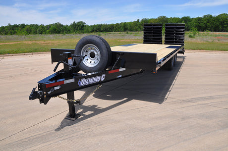 C 22 Ft. x 102 In. Heavy Duty Deck Over Equipment Trailer with Max Ramps DEC207L22X102MR