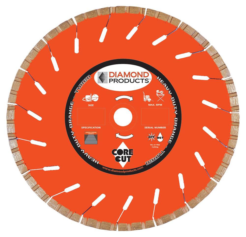 12 In. x .125 In. x UNV Heavy Duty Orange H.P. Turbo Blade 58210