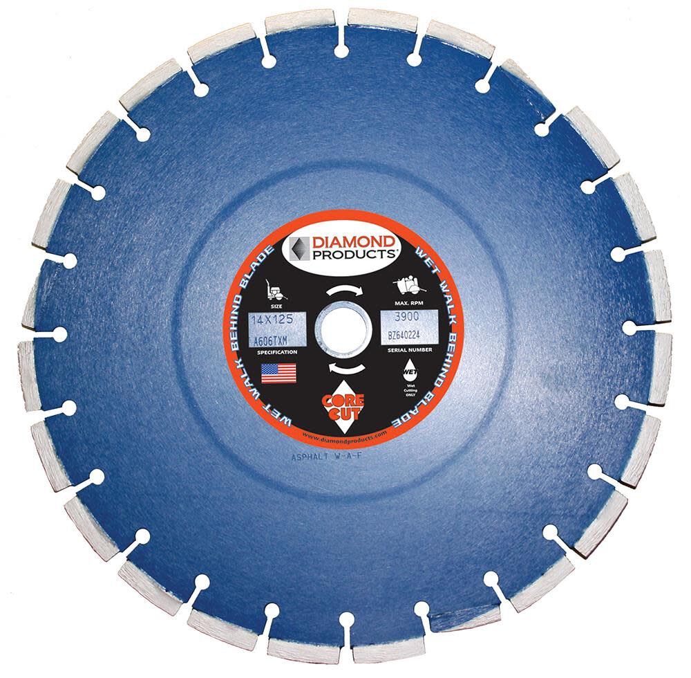 18in x .125 x 1in Pro Blue Wet Cured Concrete Blade 7282