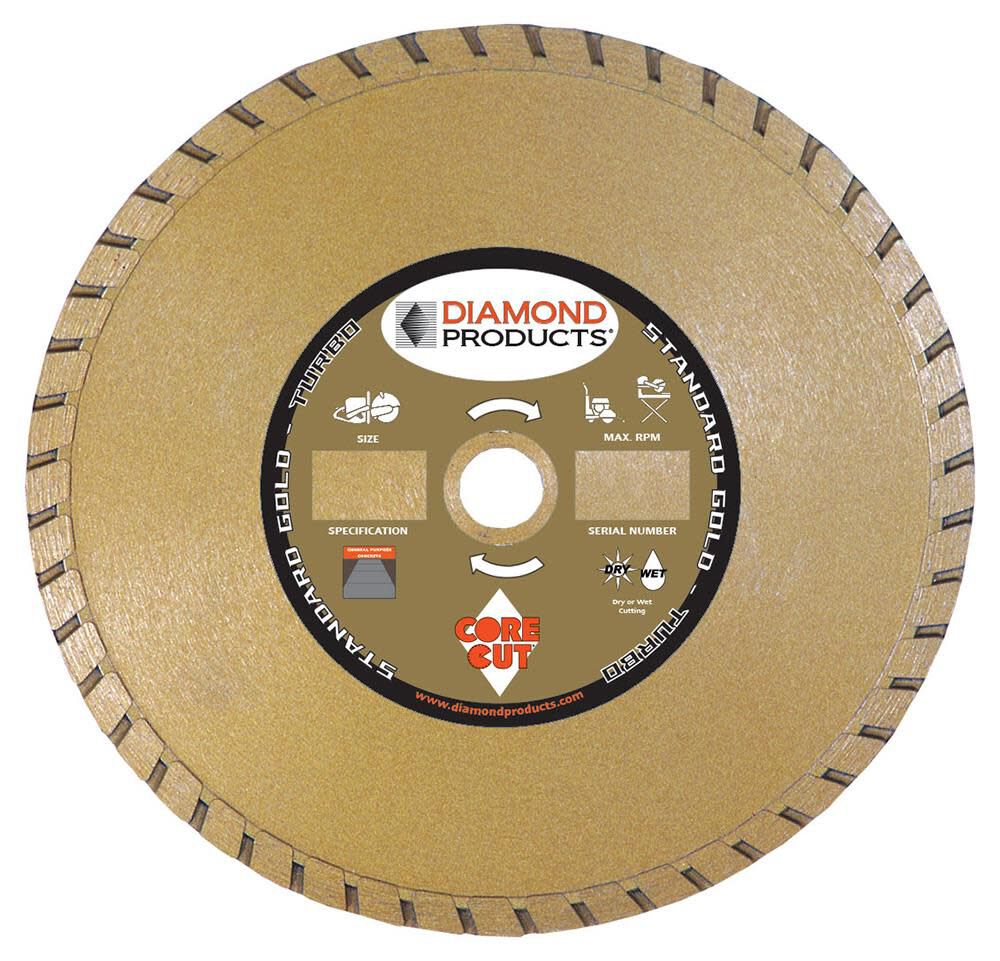 4 In. x .080 In. x 7/8 In. Standard Gold Turbo Blade 12480