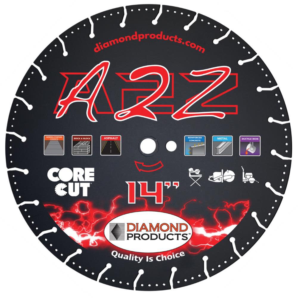 A2Z 14 In. x .125 In. x 1 In. Vacuum Bonded Multipurpose Blade 21571