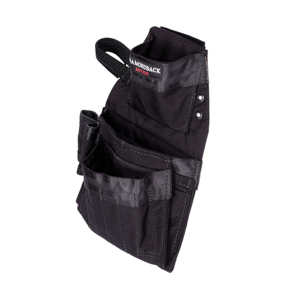 Black Right Side Miter Tool Pouch DB2-14-BK-R-ST