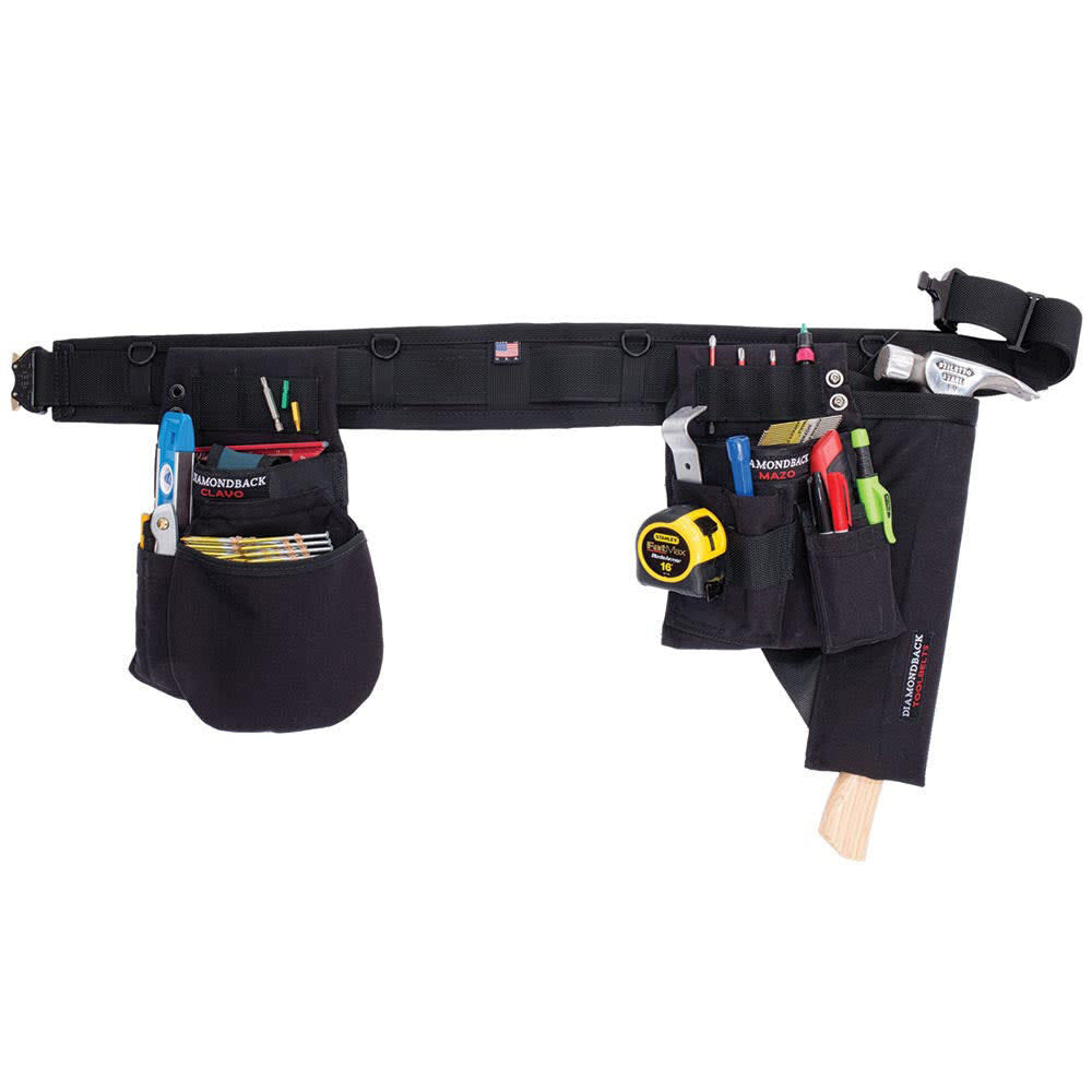 Maestro 3-Pocket Complete Tool Belt Set Black Large DB5-15-BK-L