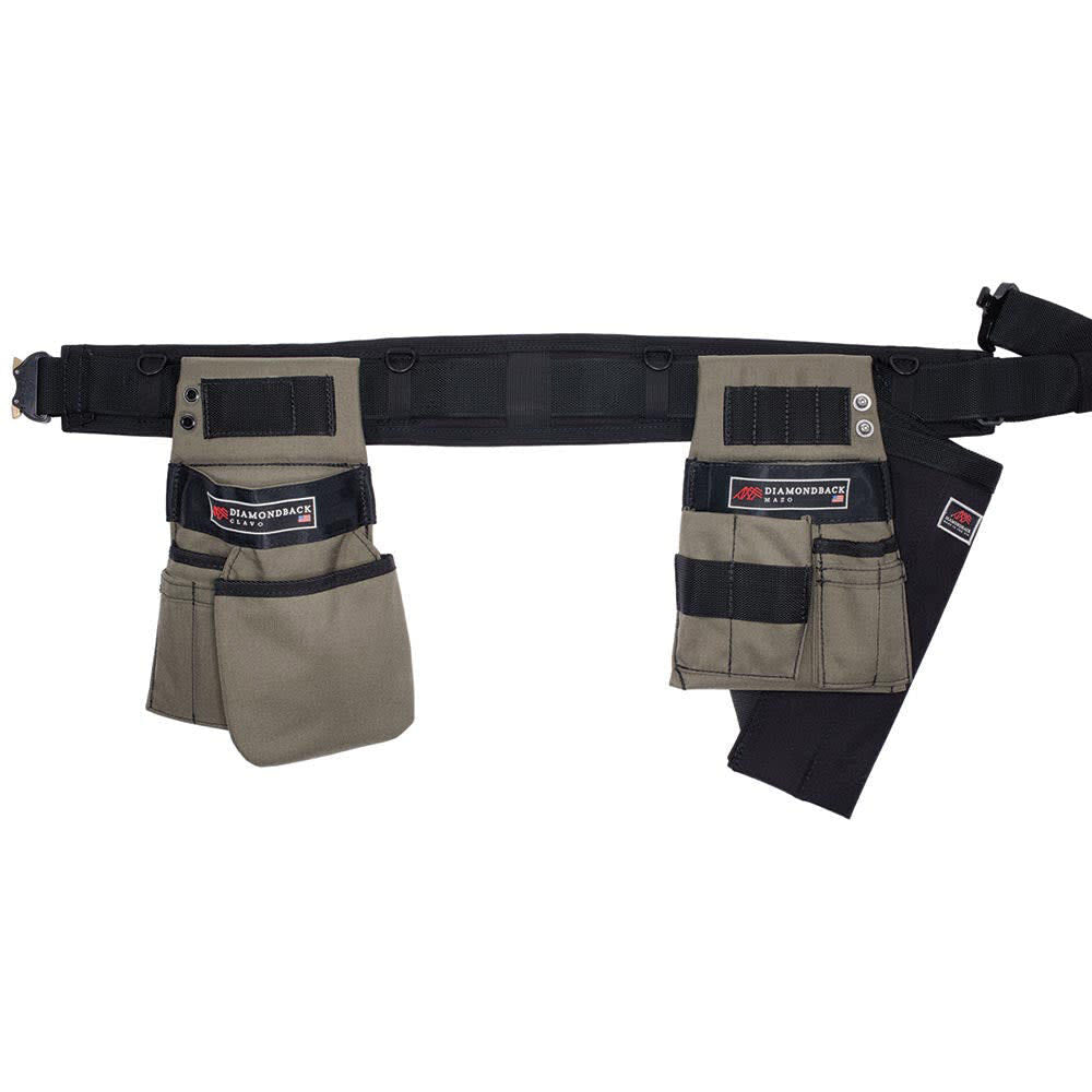 Maestro 3-Pocket Complete Tool Belt Set Ranger Green Large DB5-15-GR-L