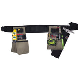 Maestro 3-Pocket Complete Tool Belt Set Ranger Green Large DB5-15-GR-L