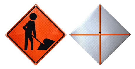 Safety Products 48 In. x 48 In. Orange Reflective Roll-Up Vinyl Sign RUR48-200