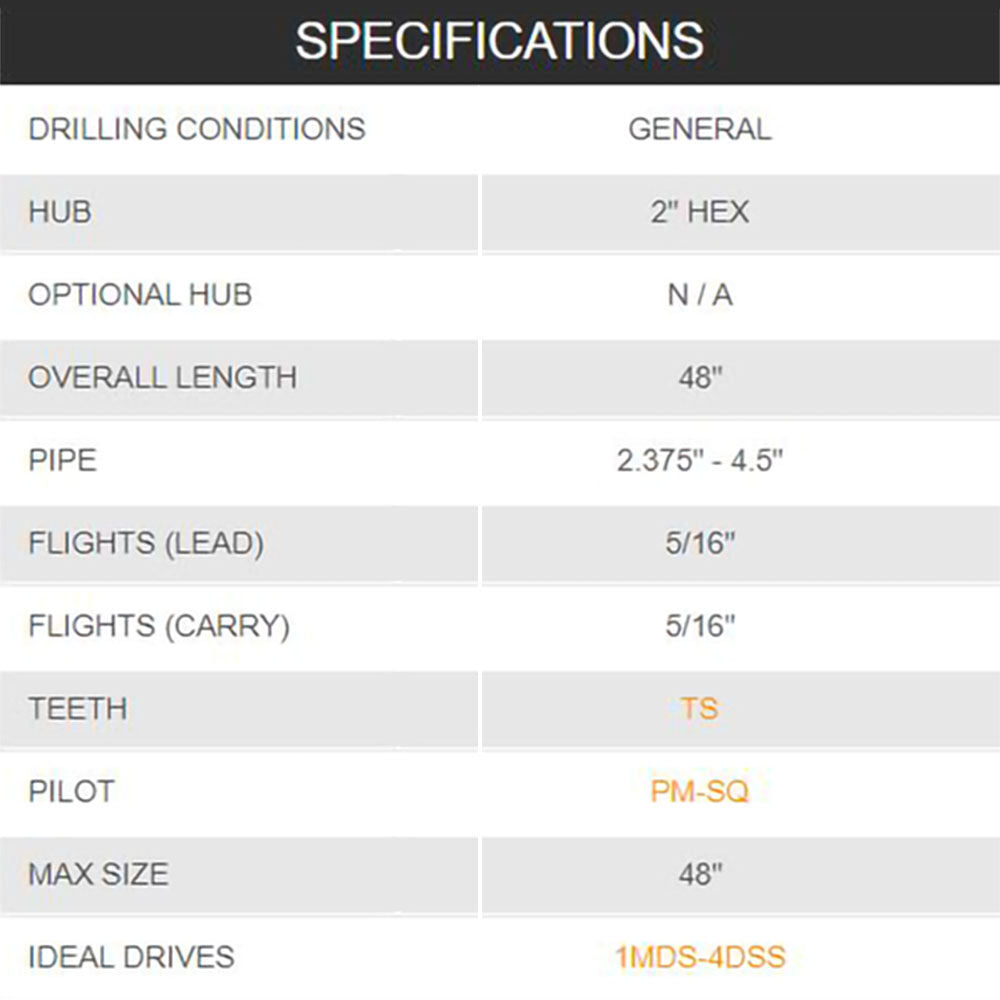 12in General Purpose Auger A4-12-3-E