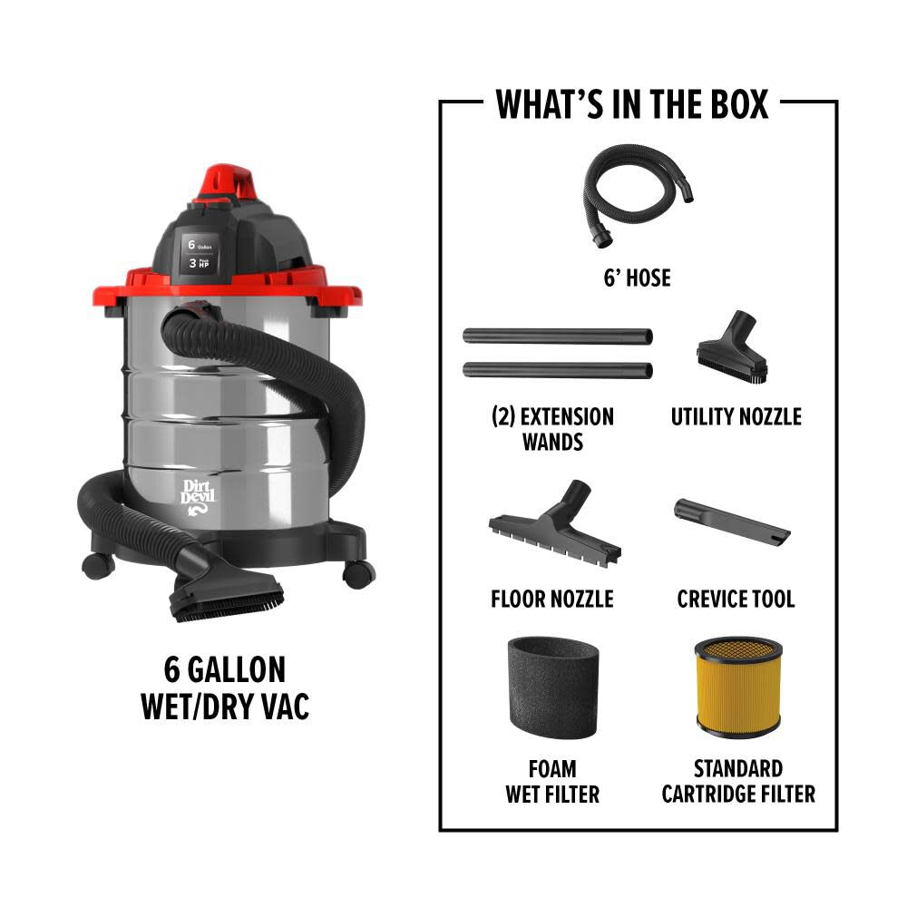 6 Gallon Wet/Dry Vacuum Cleaner SD66000