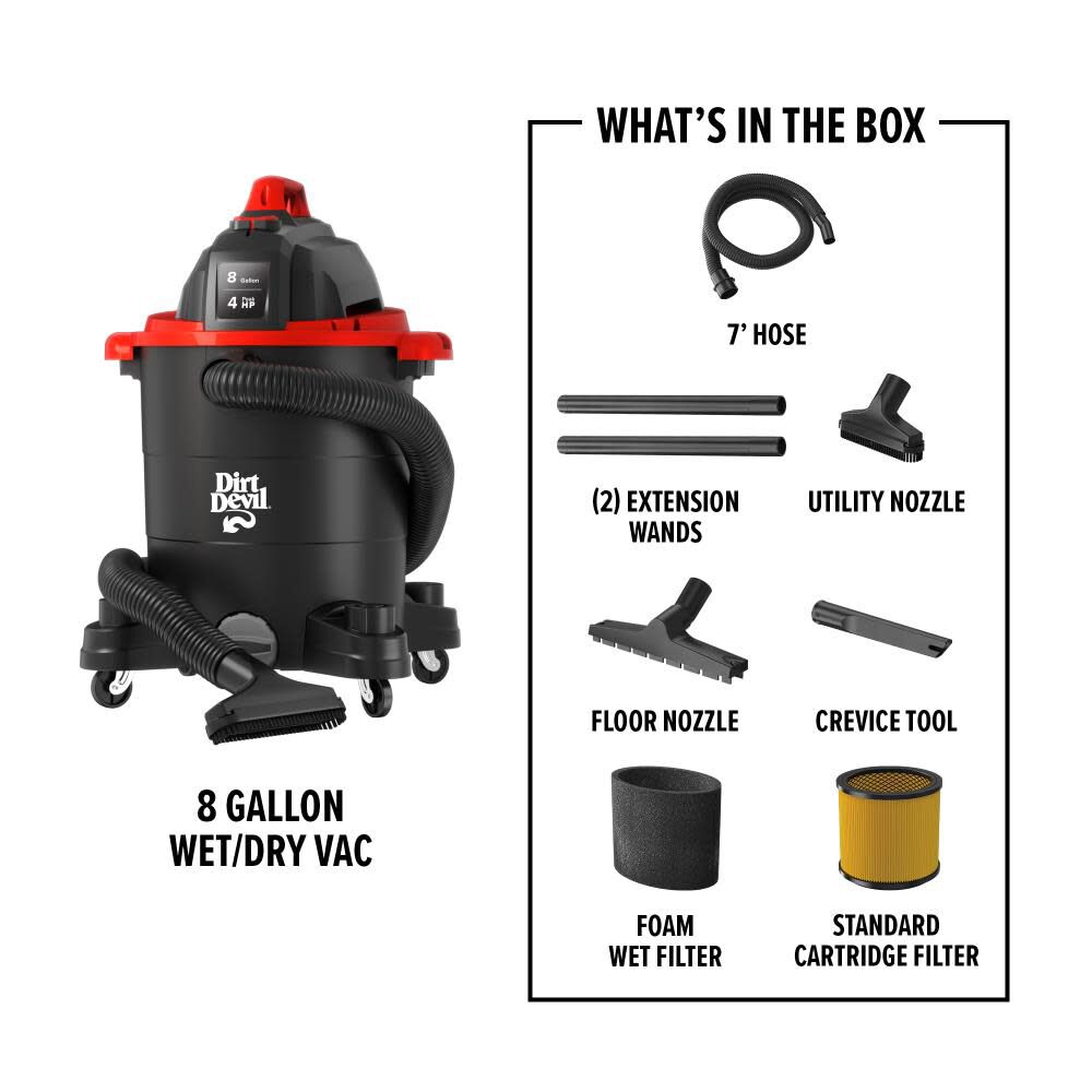 8 Gallon Wet/Dry Vacuum Cleaner SD68000