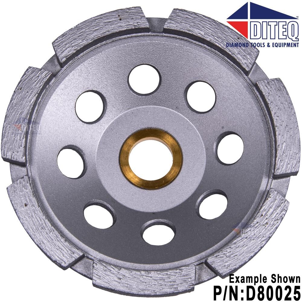 4.5in CD-14 Single Row Diamond Cup Wheel 7/8in-5/8in D80025