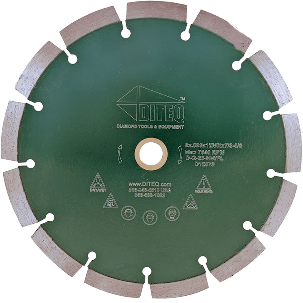 Green Concrete Blade, 10in x .095in D12088