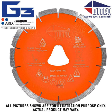 Liberty Bell Orange Concrete Blade, 10in x .095in D22633