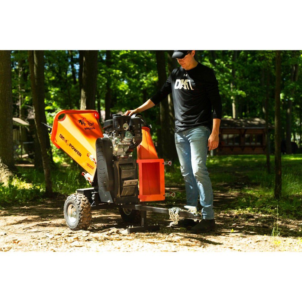 4in 280 cc 7HP Gasoline Powered Kinetic Drum Chipper OPC524