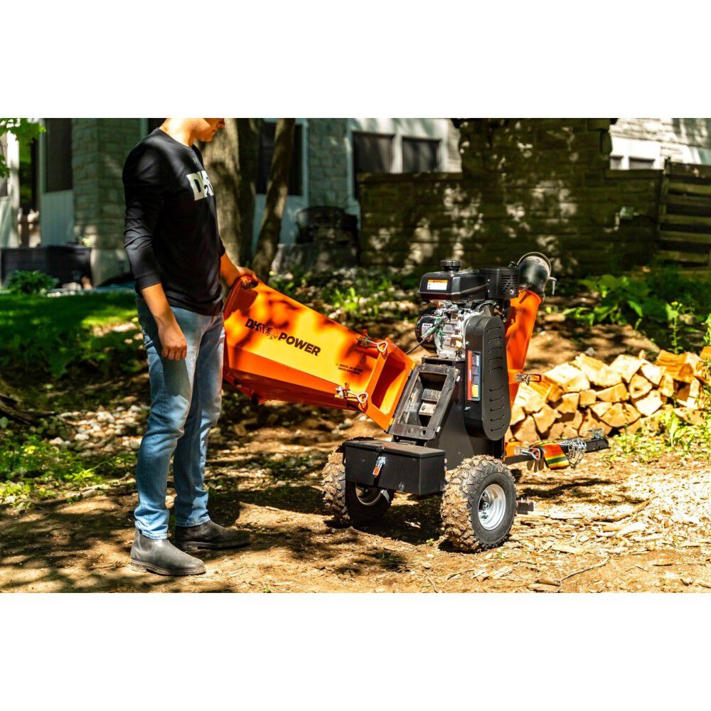 4in 280 cc 7HP Gasoline Powered Kinetic Drum Chipper OPC524