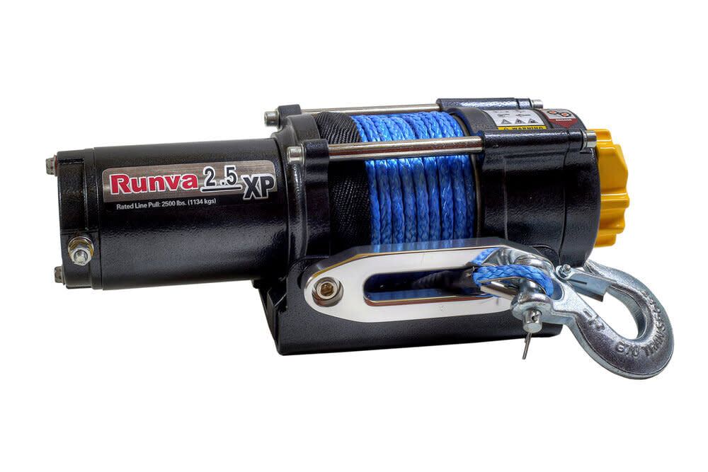 Runva ATV UTV Winch 12v 2500lb Expert Package with Synthetic Rope 2.5XP-S