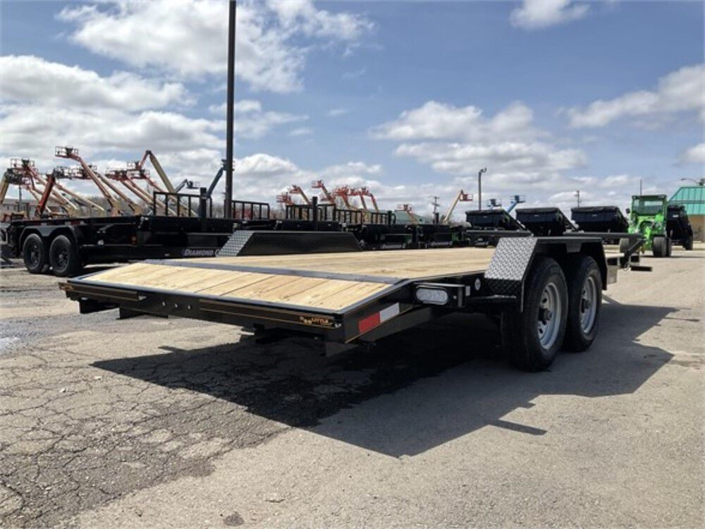 84in x 18' Equipment Trailer with Dove Tail 2022 Black CF8418A252