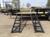 HD Pro Open Utility Trailer 14'x84in Pipe Top Single Axle ATV Side Ramps DL8414A135ATV