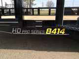 HD Pro Open Utility Trailer 14'x84in Pipe Top Single Axle ATV Side Ramps DL8414A135ATV