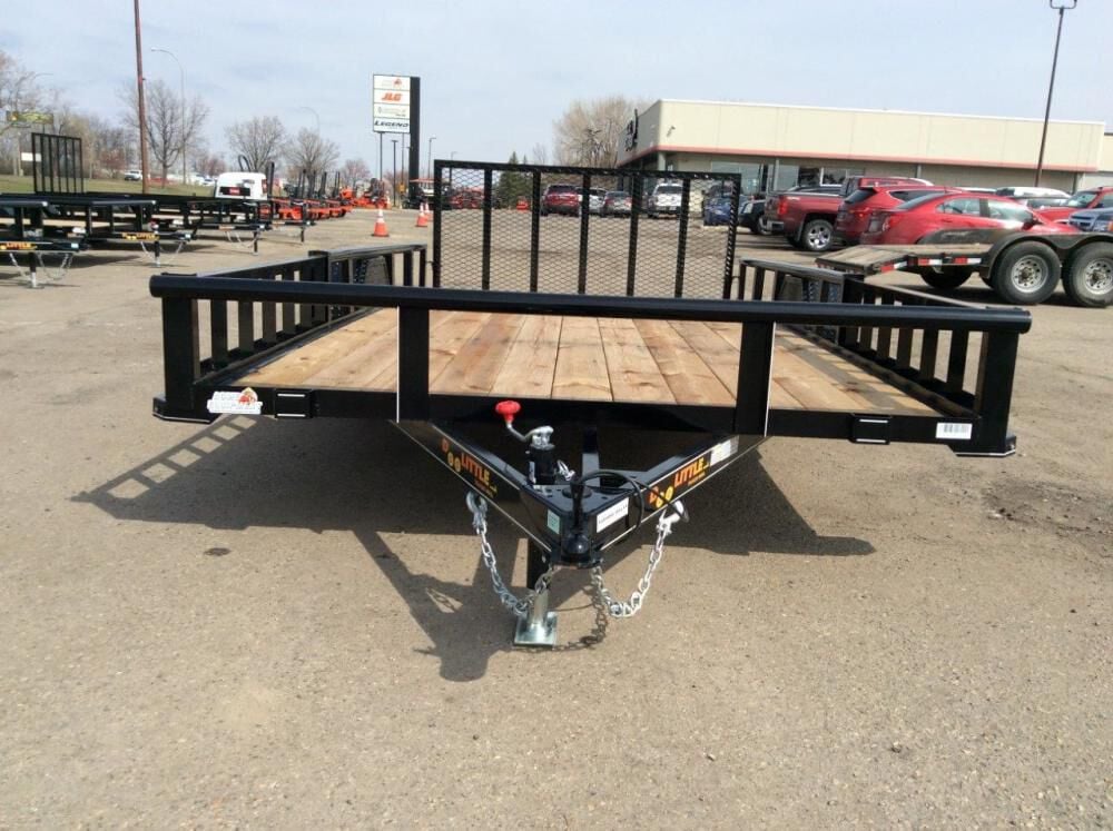 HD Pro Open Utility Trailer 14'x84in Pipe Top Single Axle ATV Side Ramps DL8414A135ATV