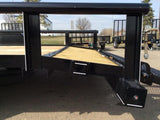 HD Pro Open Utility Trailer 14'x84in Pipe Top Single Axle ATV Side Ramps DL8414A135ATV