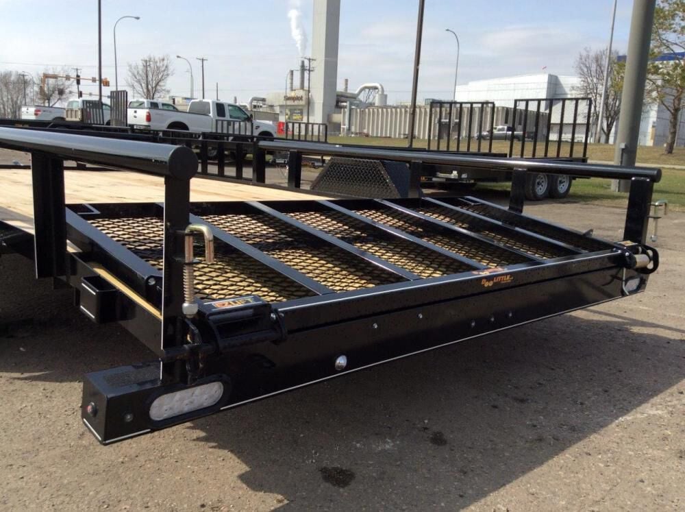 HD Pro Open Utility Trailer 14'x84in Pipe Top Single Axle ATV Side Ramps DL8414A135ATV