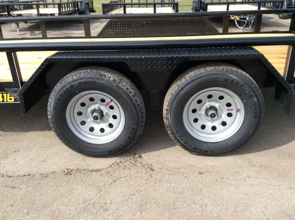 HD Pro Open Utility Trailer 16'x84in Pipe Top Tandem Axle ATV Side Ramps DL8416A235ATV