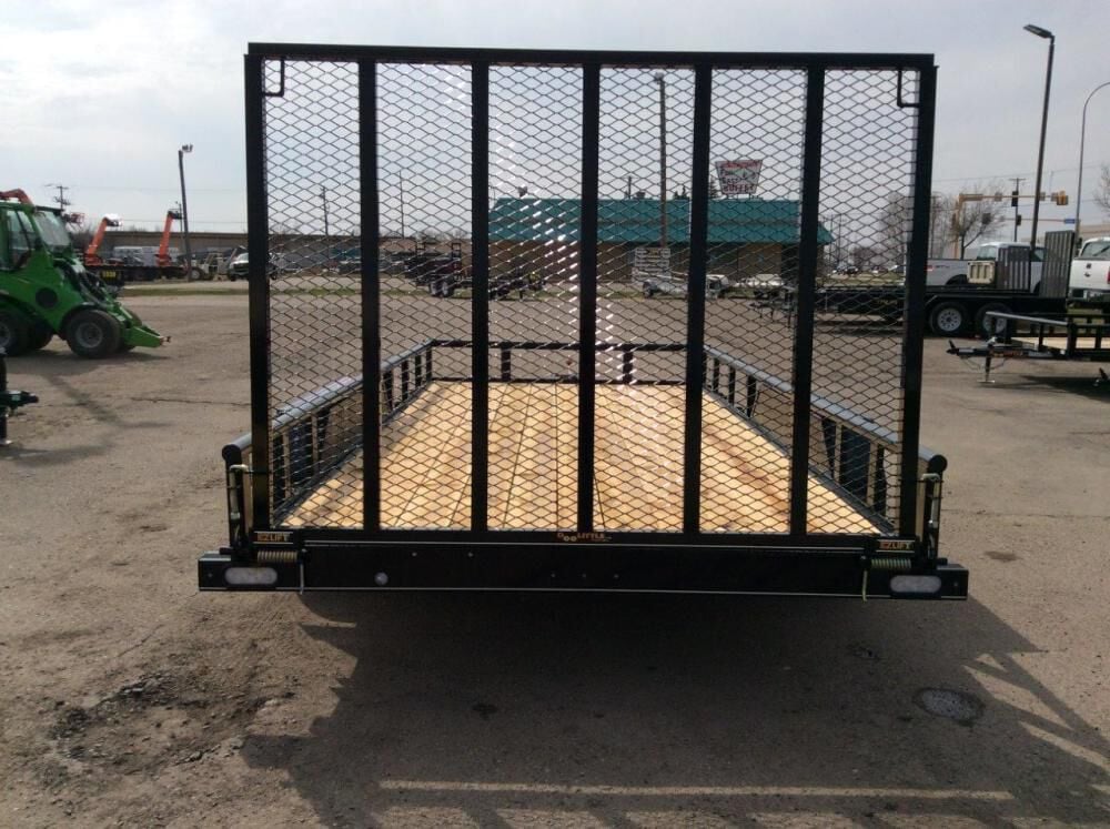 HD Pro Open Utility Trailer 16'x84in Pipe Top Tandem Axle ATV Side Ramps DL8416A235ATV