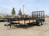 HD Pro Open Utility Trailer 16'x84in Pipe Top Tandem Axle ATV Side Ramps DL8416A235ATV