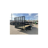 Steel Sided 7714-SS 12' x 77in Single Axle Open Utility Trailer SS7714