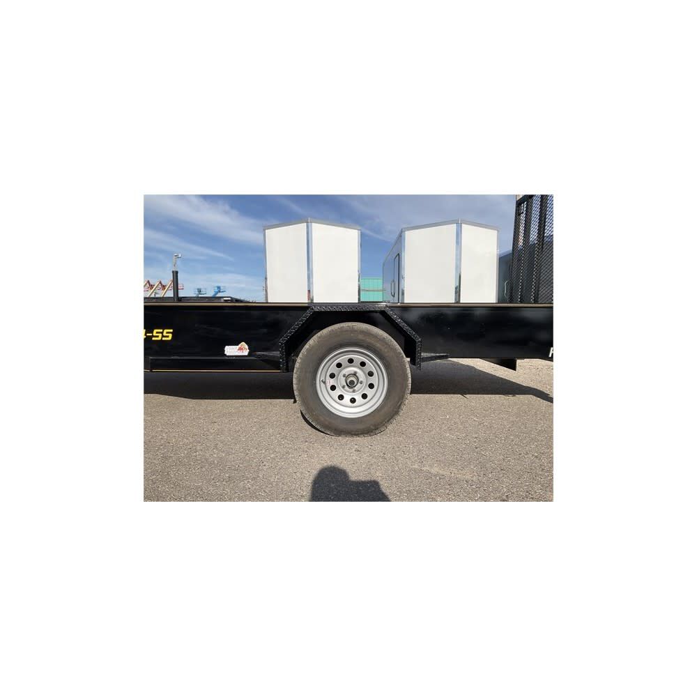 Steel Sided 7714-SS 12' x 77in Single Axle Open Utility Trailer SS7714