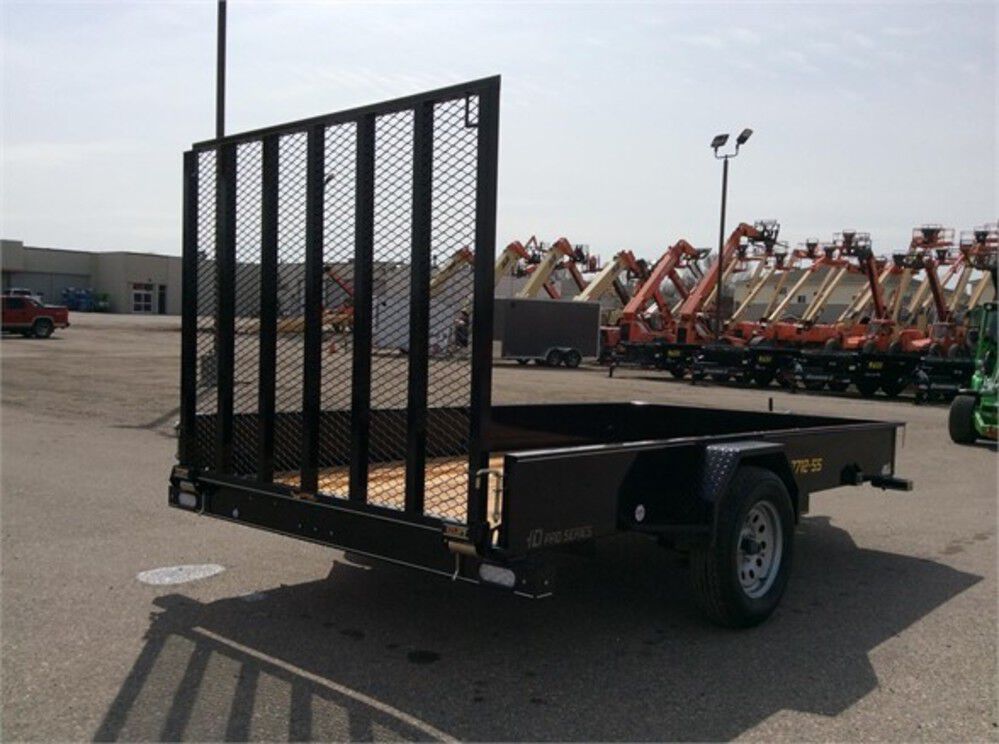 Steel Sided Open Utility Trailer 12'x77in Single Axle HD Pro Toolbox SS7712A135