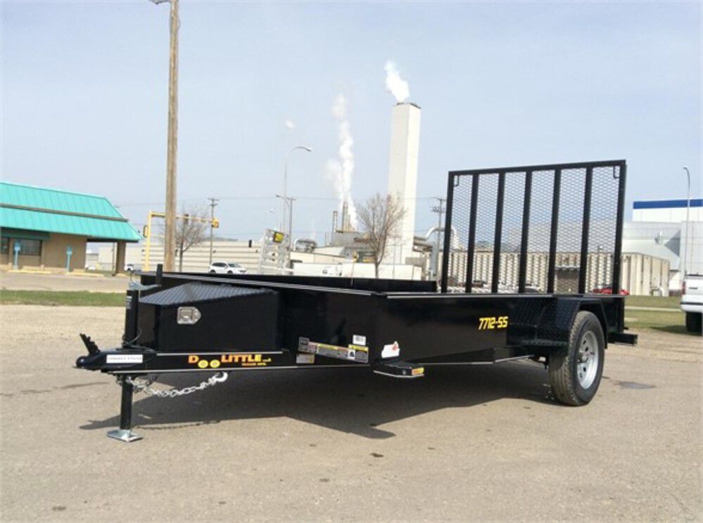 Steel Sided Open Utility Trailer 12'x77in Single Axle HD Pro Toolbox SS7712A135