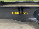 Trailer Mfg Steel Sided Open Utility Trailer 12'x84in Single Axle HD Pro Toolbox SS8412A135