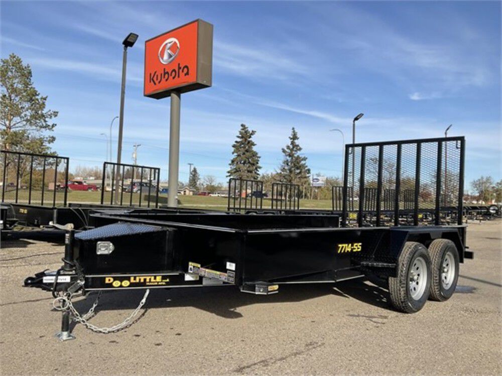 Steel Sided Open Utility Trailer 14'x77in Tandem Axle HD Pro Toolbox SS7714A235