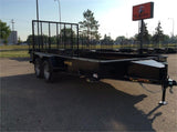 Trailer Mfg Steel Sided Open Utility Trailer 14'x84in Tandem Axle HD Pro Toolbox SS8414A235