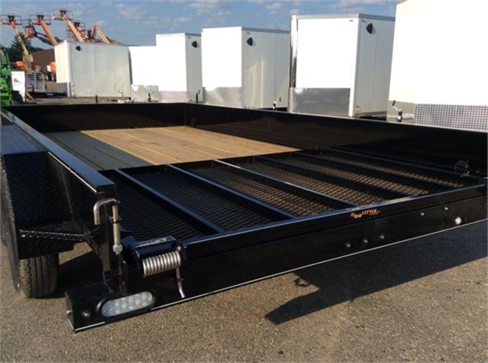 Trailer Mfg Steel Sided Open Utility Trailer 14'x84in Tandem Axle HD Pro Toolbox SS8414A235